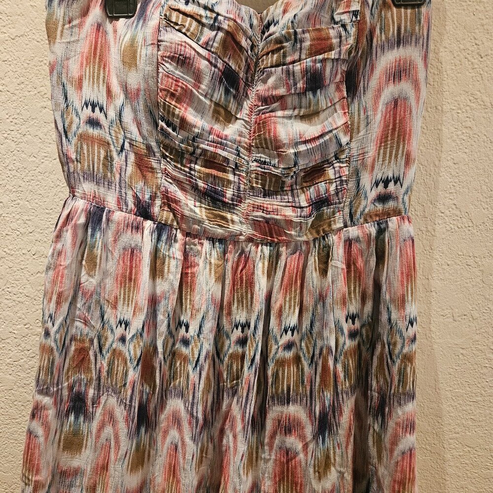 Charlotte Russe Aztec western Y2K Padded Boho mini hi low Cowgirl dress L